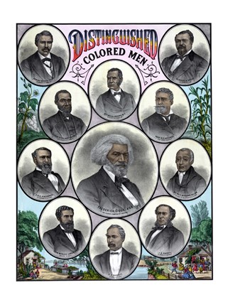 Framed Most Celebrated African American Leaders Print