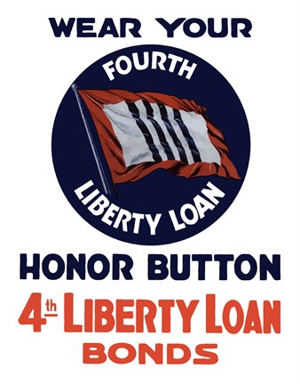 Framed 4th Liberty Loan Honor Button Print