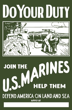 Framed U.S. Marines - Do Your Duty! Print