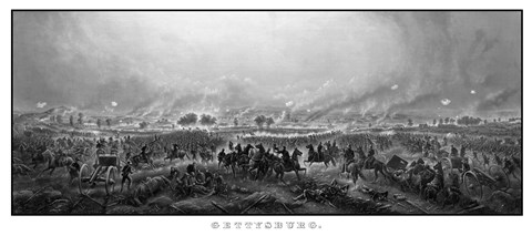 Framed Battle of Gettysburg (digitally restored) Print