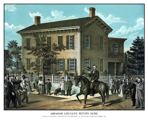 Framed Abraham Linclon&#39;s Return Home Print