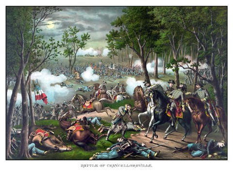 Framed Battle of Chancellorsville Print