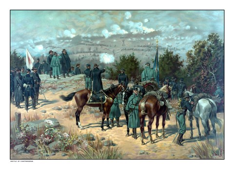 Framed Battle of Missionary Ridge Print