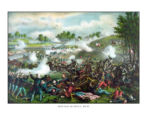 Framed Battle of Bull Run Print