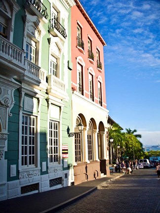Framed Typical Colonial Architecture, San Juan, Puerto Rico, Print
