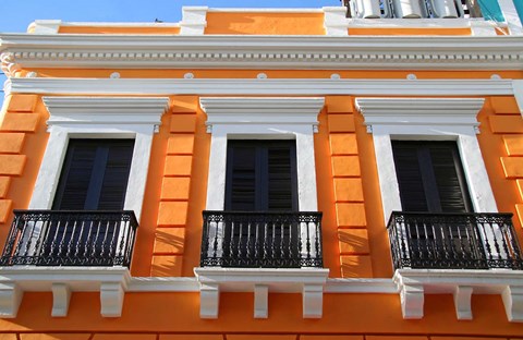 Framed Puerto Rico, Old San Juan, Colonial architecture Print