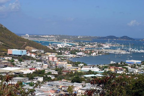 Framed Beautiful Gustavia Harbor, St Barts, Caribbean Print