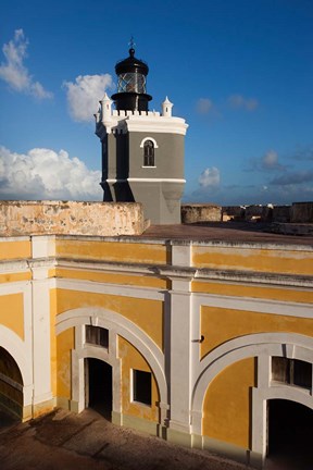 Framed Puerto Rico, Old San Juan, El Morro lighthouse Print