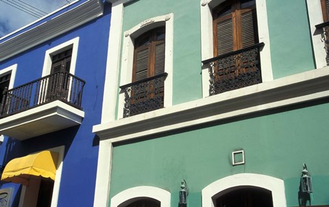 Framed Street Scene, Old San Juan, Puerto Rico Print
