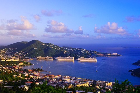 Framed Caribbean, St Thomas, USVI, Charlotte Amalie Print