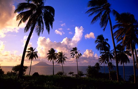 Framed Coastline, St Kitts Print