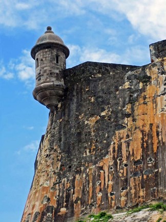 Framed Watchtower, Fort San Felipe del Morro, San Juan, Puerto Rico, Print