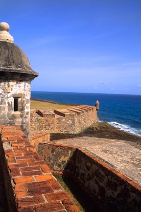 Framed Castle of San Cristobal, Old San Juan, Puerto Rico Print