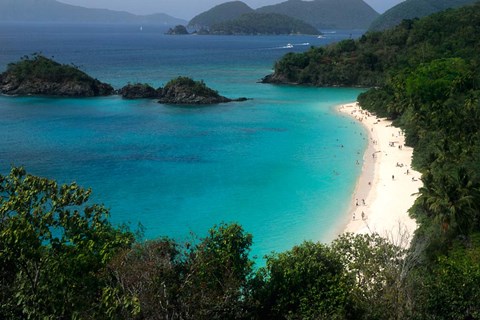 Framed Trunk Bay Beach, St Johns, US Virgin Islands Print