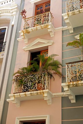 Framed Puerto Rico, San Juan Facades of Old San Juan Print