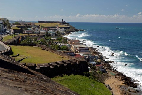 Framed Puerto Rico, San Juan View from San Cristobal Fort Print