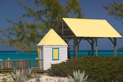 Framed Windmills Plantation Beach House, Salt Cay Island, Turks and Caicos, Caribbean Print