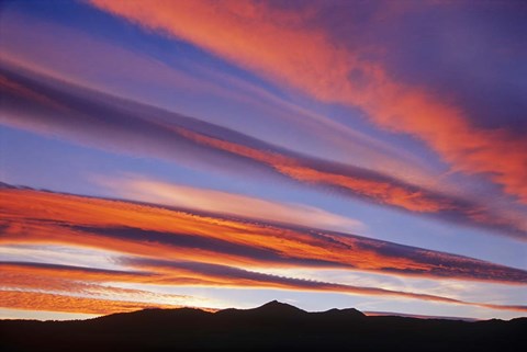 Framed Canada, Alberta, Burmis sunset over the Canadian Rocky Mountains Print