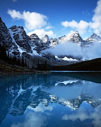 Framed Valley of Ten Peaks, Lake Moraine, Banff National Park, Alberta, Canada Print