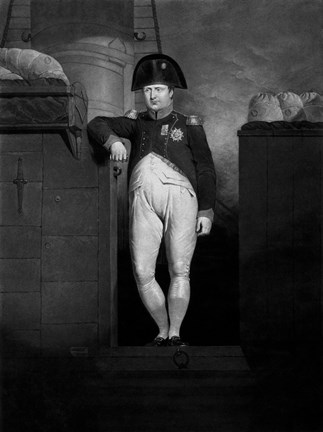 Framed Napoleon Bonaparte Exiting a Ship Print