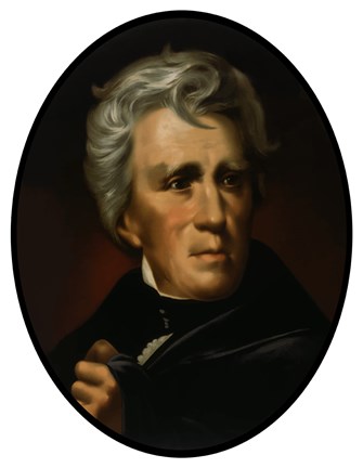 Framed President Andrew Jackson (color portrait) Print