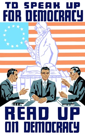 Framed Speak Up on Democracy Print