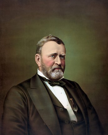 Framed Ulysses S Grant (color portrait) Print