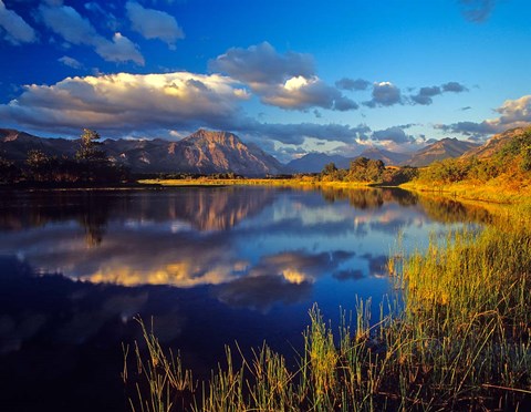 Framed Maskinonge Lake, Waterton Lakes National Park, Alberta Print