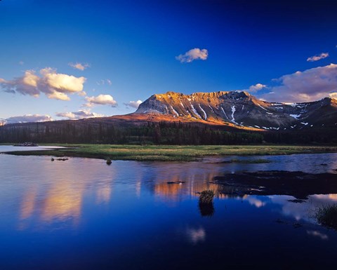 Framed Sofa Mountain in Beaver Pond, Waterton Lakes NP, Alberta Print