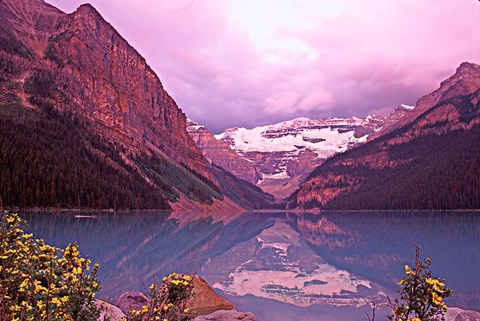 Framed Dawn at Lake Louise, Alberta, Canada Print