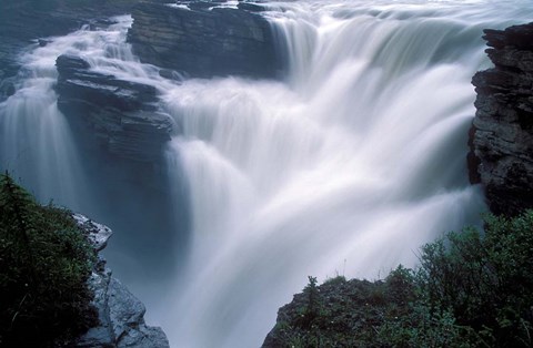 Framed Athabasca Falls in Jasper National Park, Canada Print