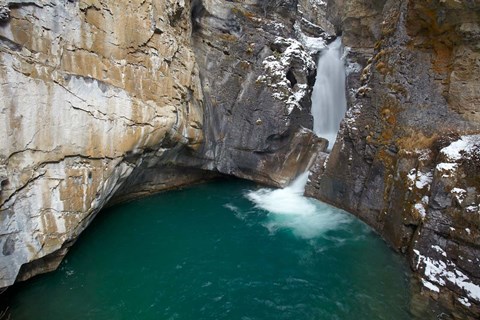 Framed Waterfall, Johnston Canyon, Banff NP, Alberta Print