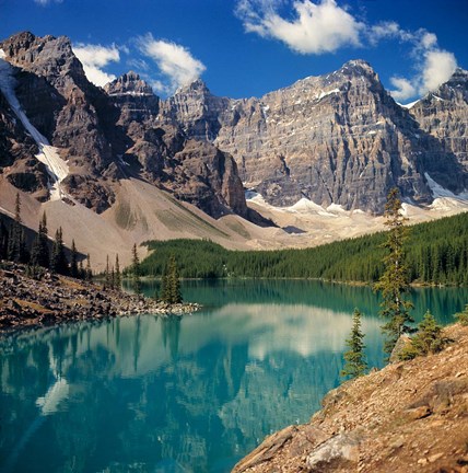 Framed Alberta, Moraine Lake, Valley of the Ten Peaks Print