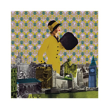 Framed Vintage City I Print