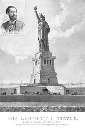 Framed Statue of Liberty and It&#39;s Sculptor Print