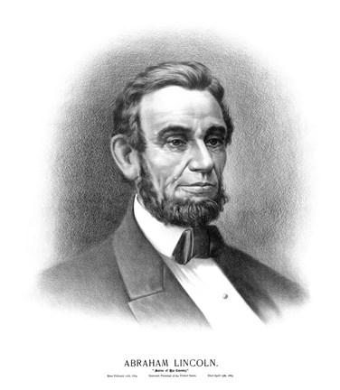 Framed President Abraham Lincoln Print