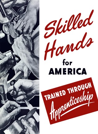 Framed Skilled Hands for America Print