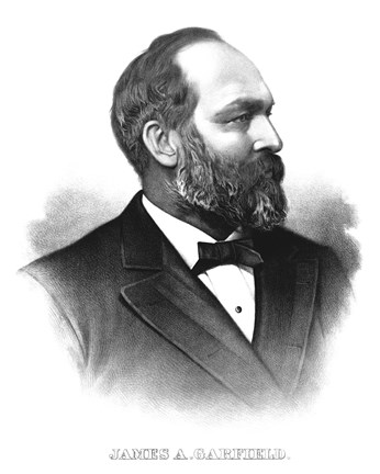 Framed James A. Garfield Print