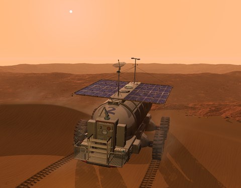 Framed Artist&#39;s Concept of a Martian Rover Print