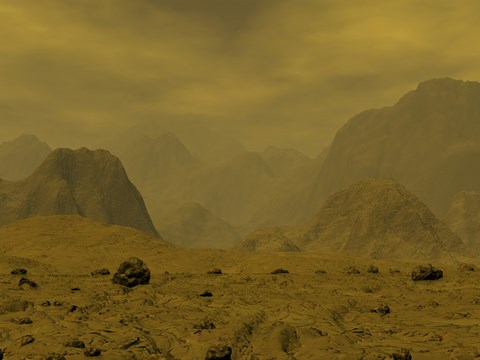 Framed Artist&#39;s concept of the Surface of Venus Print