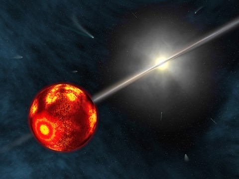 Framed Artist&#39;s Concept of the Formation of the Solar System Print