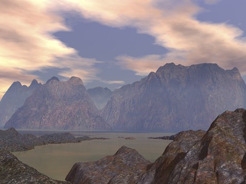 Framed variety of Micro Organisms have Ventured out of the Ocean and Onto Two Volcanic Calderas Print