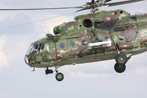 Framed Slovak Air Force Mi-17 Hip in digital camouflage Print