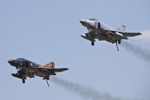 Framed Last Two Operational F-4F Phantom's of the German Air Force Print