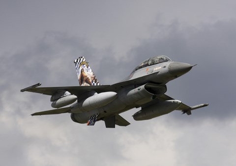 Framed Belgian F-16B taking off Print