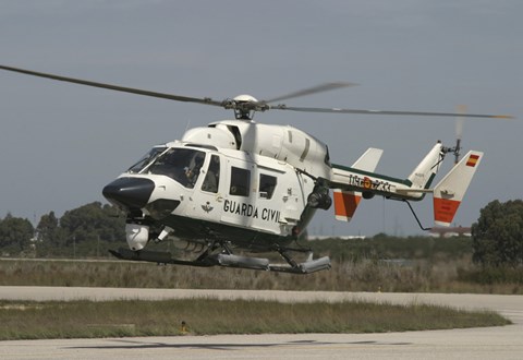 Framed BK117 utility Helicopter of the Spanish Civil Guard Print