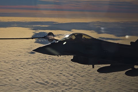 Framed Eurofighter Typhoon of the German Air Force refueling Print