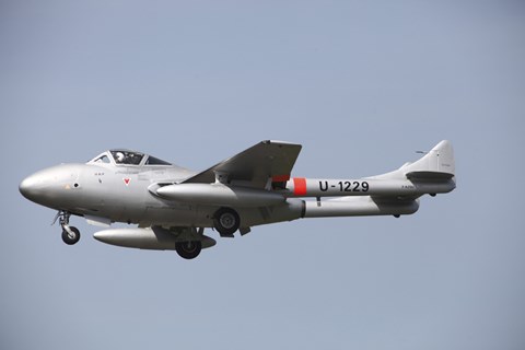 Framed De Havilland DH 112 Venom Jet Trainer of the Swiss Air Force Print