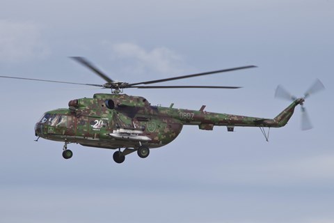 Framed Slovakian Mi-17 with Digital Camouflage Print