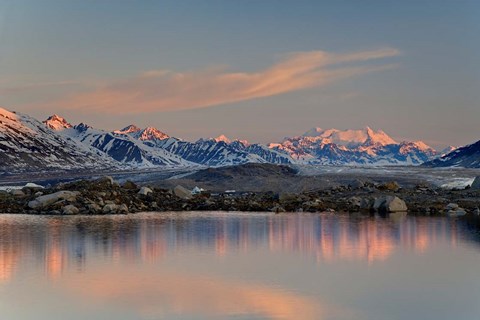 Framed British Columbia, Alsek River Valley, Lake, Glacier Print